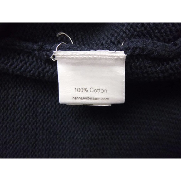 Hanna Anderson Blue sweater size medium shawl neck toggle button - Picture 4 of 7